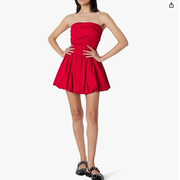 NWT The Drop Women’s Rhett Strapless Mini Dress, Crimson, M - Picture 1 of 2